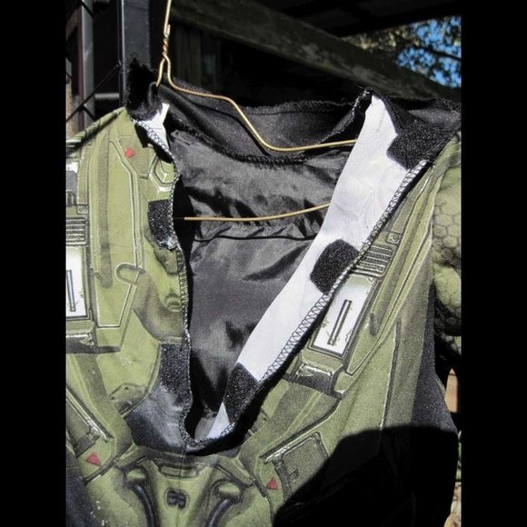 Kids Halo Disguise Padded Muscle Chief Body Suit Costume Infinite Green NoHelmet - Picture 8 of 11